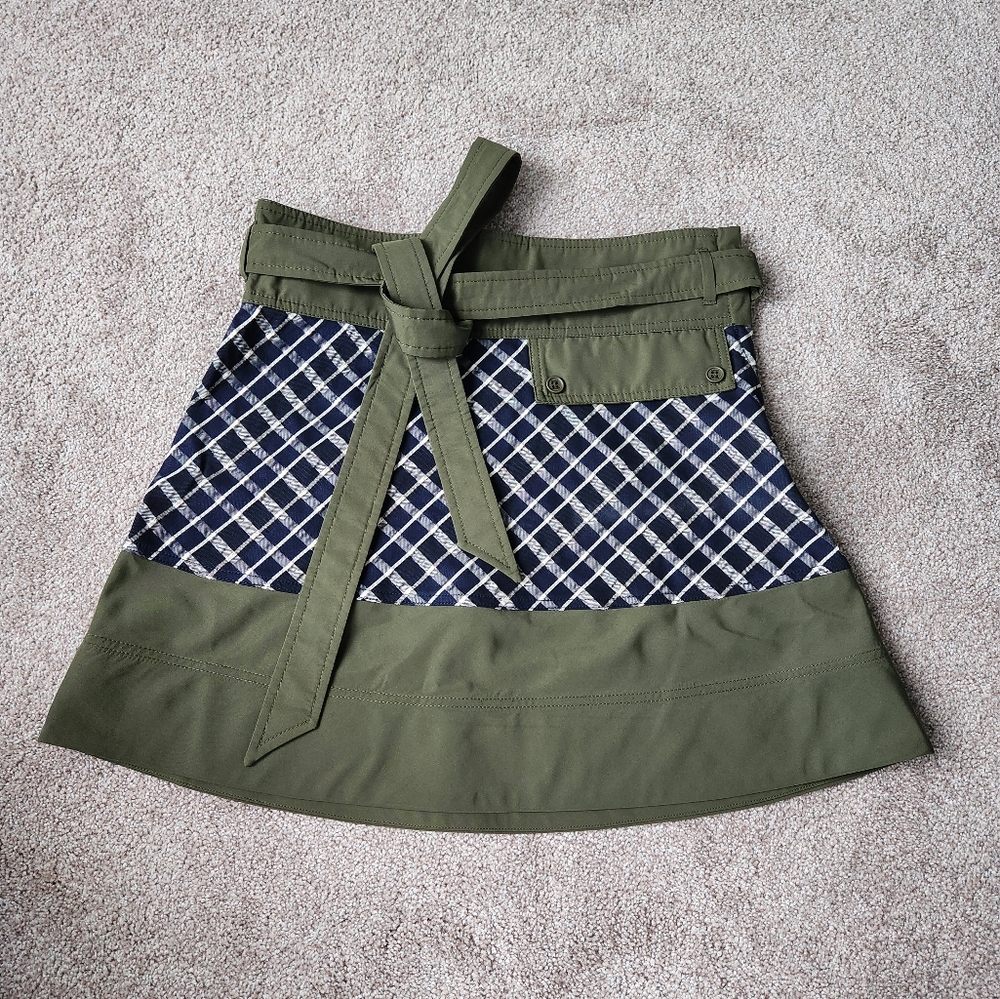 Tanya Taylor Green and Navy Skirt